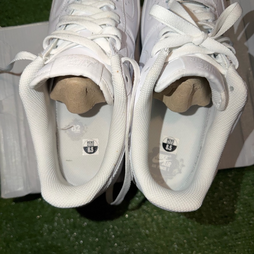 Nike Air Force 1 White Sneakers - Picture 4 of 6